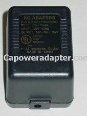 New In-Li YL-15-24 AC Adapter 24VAC 15VA YL1524