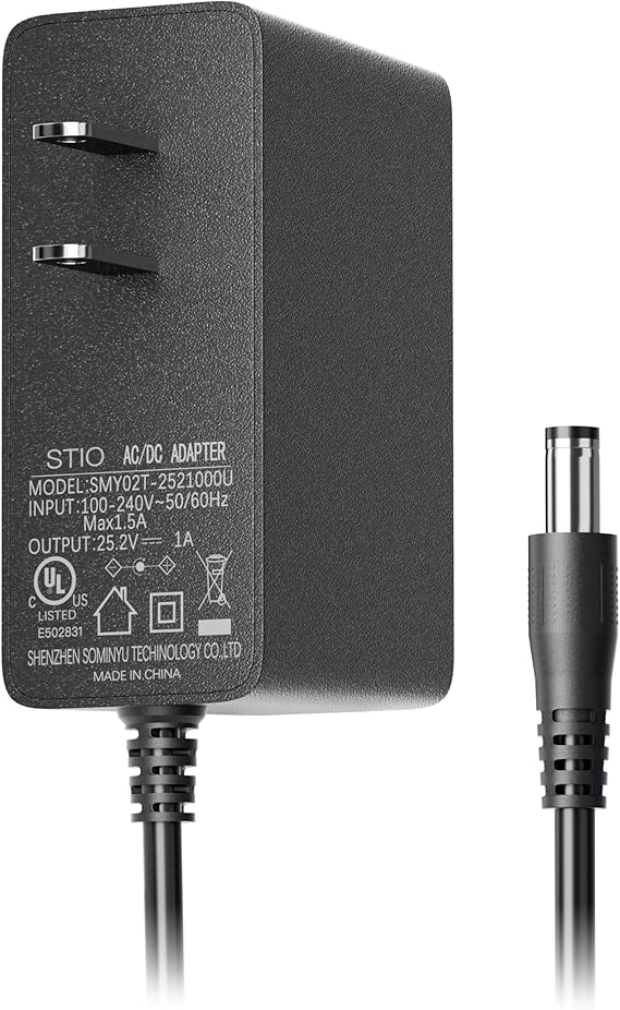 25.2V AC/DC Adapter Compatible with Ninebot by Segway Zing E8 E10 E12 C8 C9 C10 C20 C2 Pro E2 Plus 2
