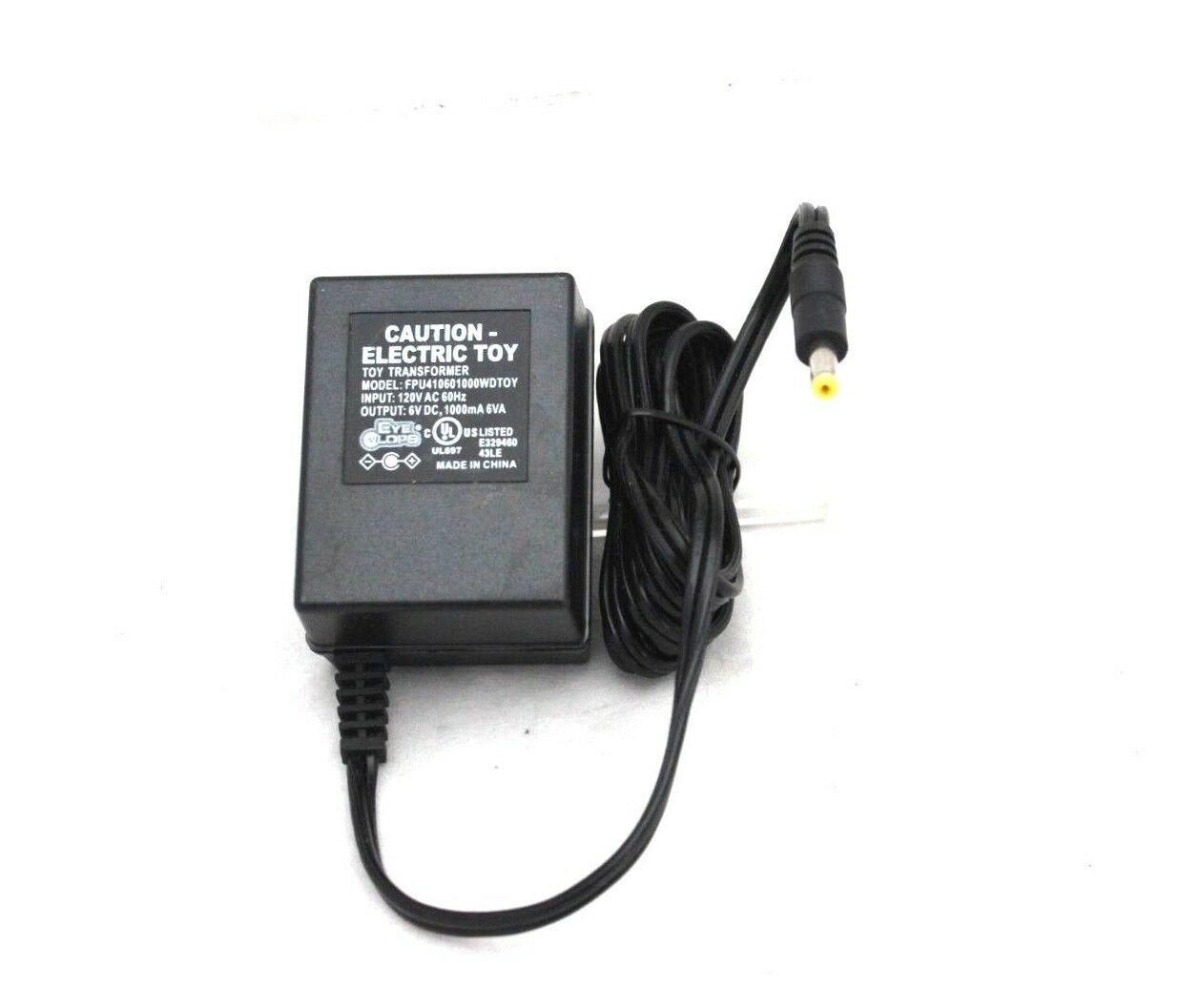 ELECTRIC TOY Transformer Adapter Charger FPU414060100WDTOY 6VDC 100mA 6VA MPN: Does Not Apply Non