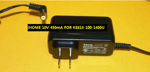 *Brand NEW* Genuine iHOME 10V 450mA FOR KSS18-100-1400U/KSS18-100-1400J AC/DC Power Adapter - Click Image to Close