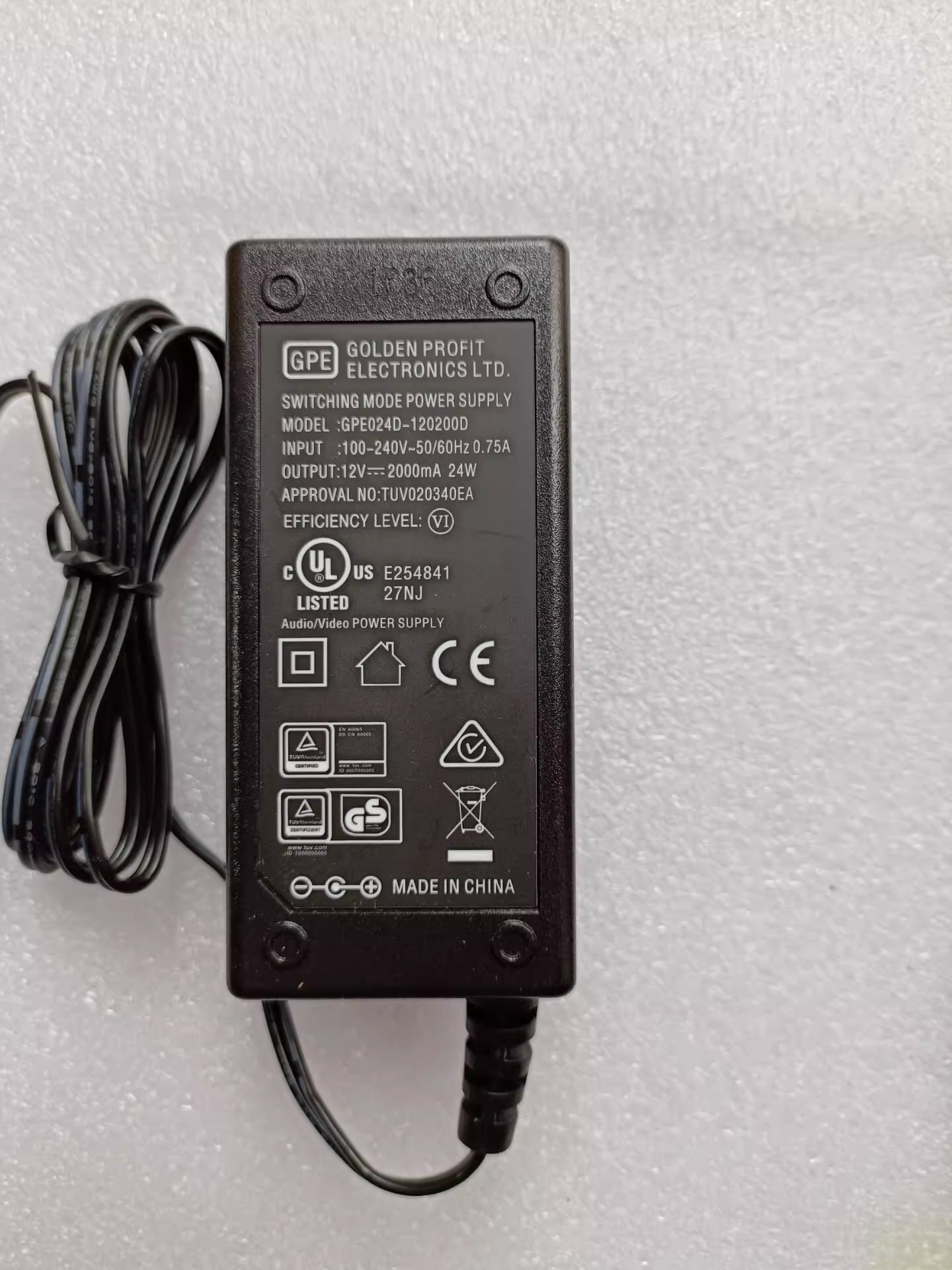 *Brand NEW* GPE GPE024D-120200D 12V 2000MA AC DC ADAPTHE POWER Supply