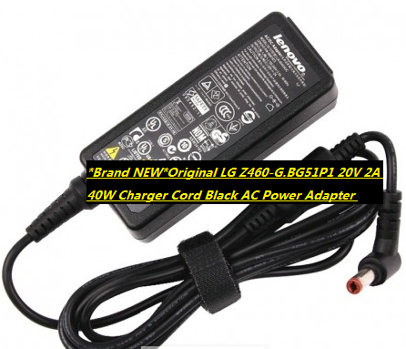 *Brand NEW*Original LG Z460-G.BG51P1 20V 2A 40W Charger Cord Black AC Power Adapter