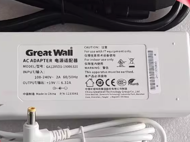 *Brand NEW*GreatWall 19V 6.32A 120W AC/DC ADAPTER GA120SD1-19006320 Power Supply