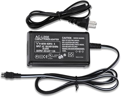 AC Power Adapter Charger Compatible Sony HDR CX230 HDR-CX220 HDR-CX190 HDR-CX160 HDR-CX155 HDR-CX150