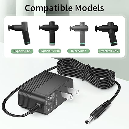 18V Charger for Hyperice Massage Gun for Hypervolt 2 Pro, Hypervolt Go, Hypervolt 2 53200 038-00, Vy