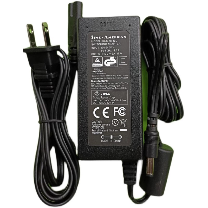 *Brand NEW*SA142B-12U SINO-AMERICAN 12V 3A AC DC ADAPTHE POWER Supply