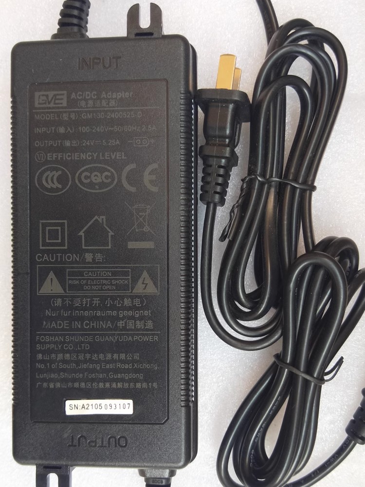 *Brand NEW*GM130-2400525-D GVE 24V 5A 5.25A AC ADAPTER Power Supply