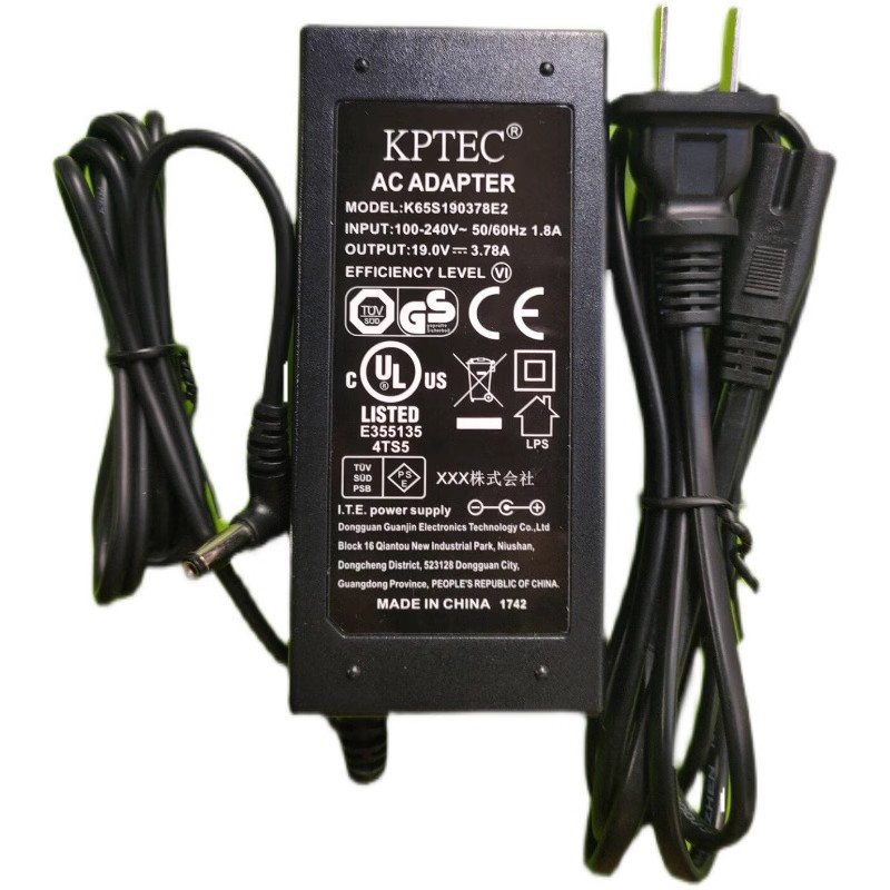 *Brand NEW* KPTEC K65S190378E2 19V 3.78A AC DC ADAPTHE POWER Supply