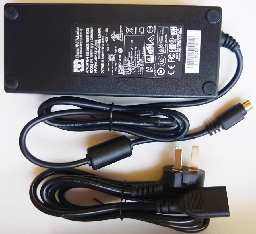 *Brand NEW*CWT 12V 10A AC ADAPTER CAD120121 4pin Power Supply