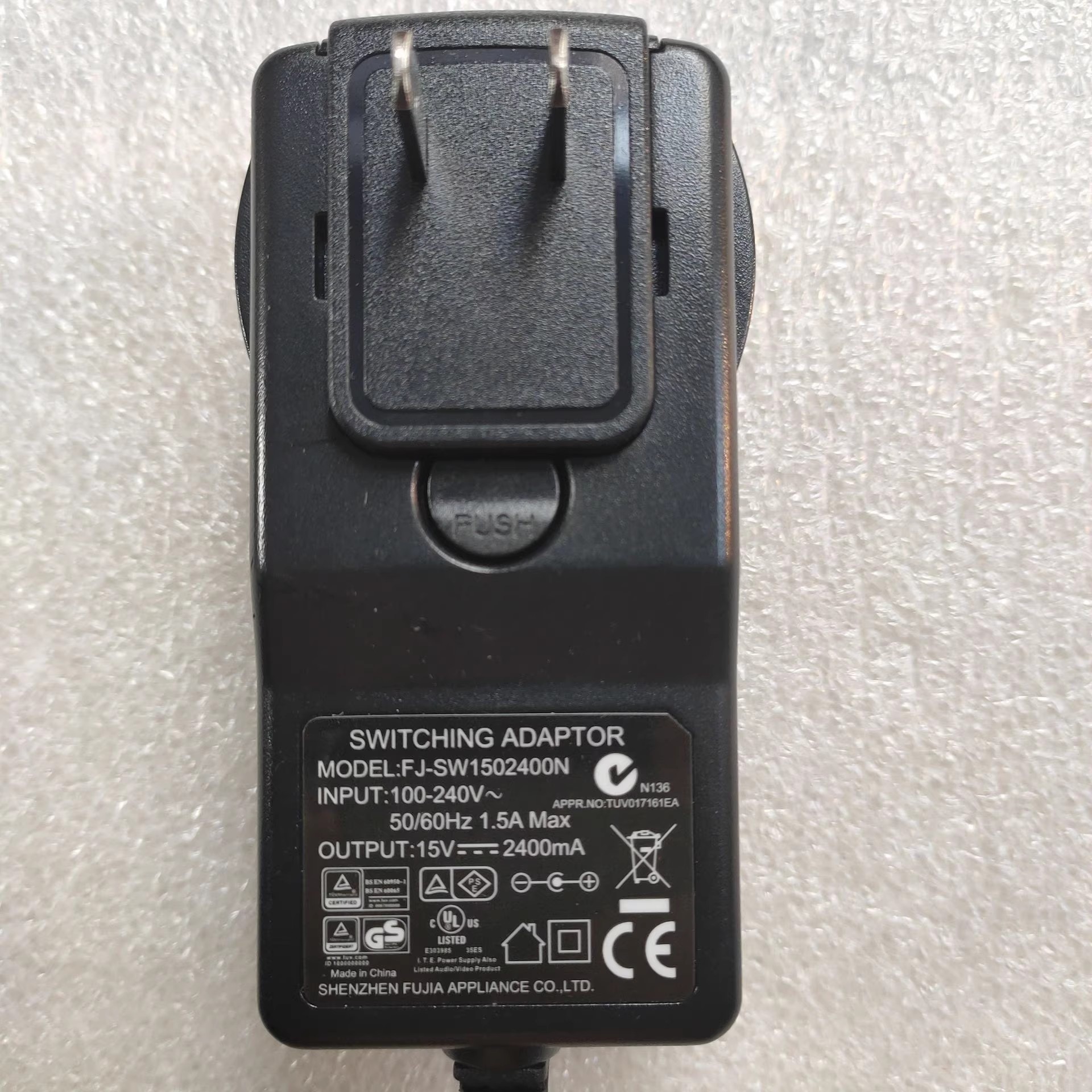 *Brand NEW*FUJIA FJ-SW1502400N 15V 2400MA AC DC ADAPTHE POWER Supply