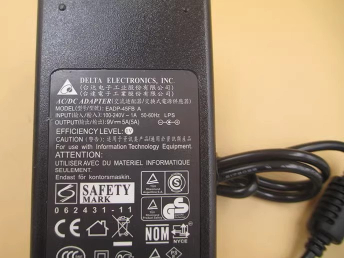 *Brand NEW*DELTA EADP-45FB A 9V 5A AC ADAPTER YT-FK200 Power Supply