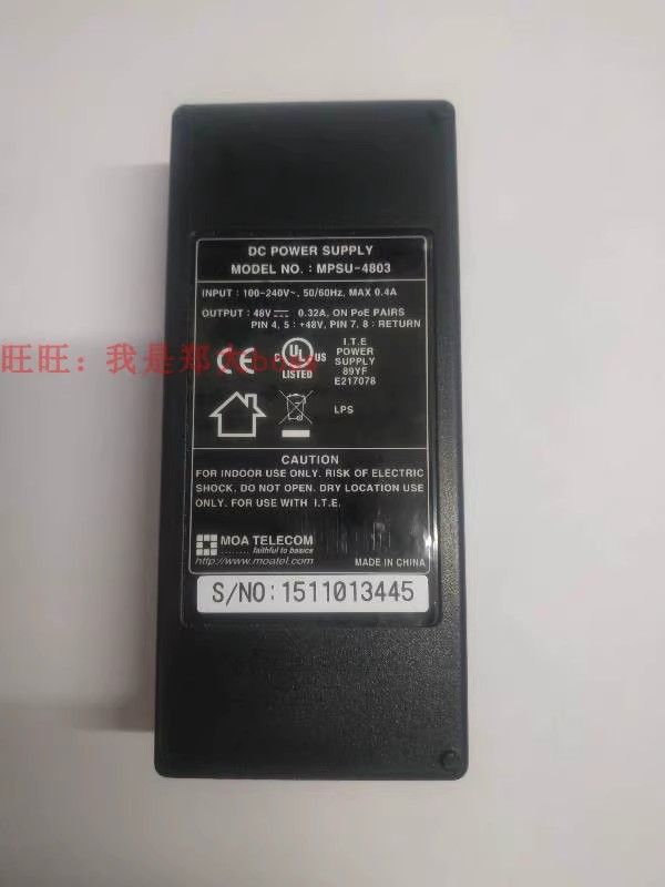 *Brand NEW*MPSU-4803 POE W815N 48v 0.32a AC DC Adapter POWER Supply