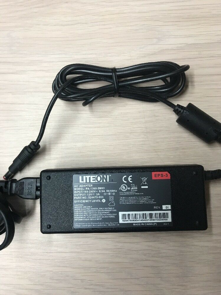*Brand NEW* Liteon PA-1360-5M03 12V 3A AC Adapter Power Supply Charger