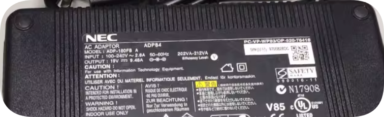 *Brand NEW*ADP180FBA NEC 19V9.48A power adapter round head charging cable DC19V180W transformer