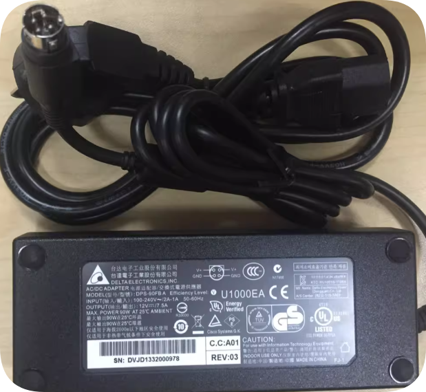 *Brand NEW*Delta four-pin 12V7.5A Hanbang DVR DPS-90FBA power adapter