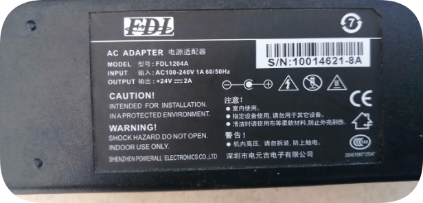 *Brand NEW*+ 24V2A round port printer power supply charger Applicable to FDL Electric Yuanji FDL1204