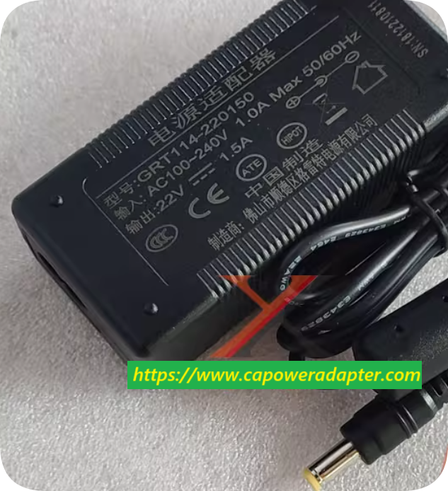 *Brand NEW*Gretel GRT114-220150 charging cable round plug 33W transformer 22V1.5A power adapter