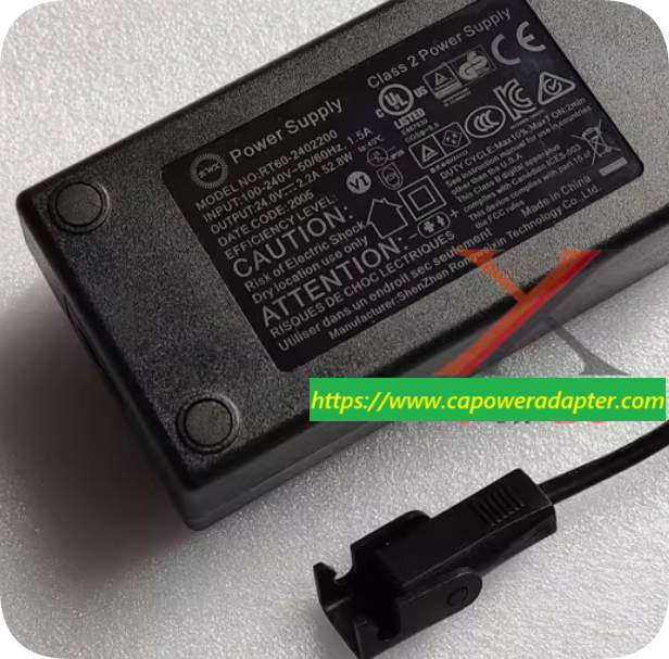 *Brand NEW*Grepow 24V 2.2A 52.8W Power Adapter RT60-2402200 Single Sofa Charging Cable Transformer