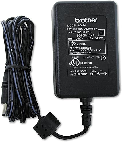 Ac Dc Adapter for Brother P-Touch PT-D210 PTD 210 PTD220 PT-D200VP PTH110 Label Maker, UL Listed Pow
