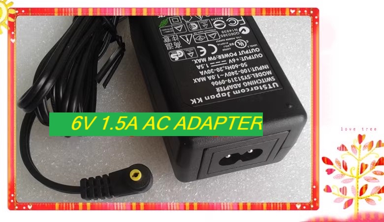 *Brand NEW* 4.0mm*1.7mm Sunny SYS1319-0906 6V 1.5A AC ADAPTER Power Supply