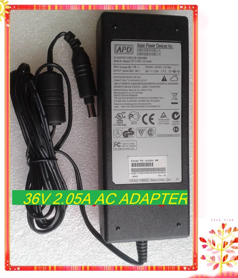 *Brand NEW*APD Kodak AD-74A36 36V 2.05A AC ADAPTER Power Supply