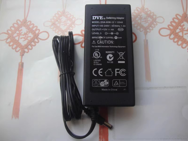 *Brand NEW*DVE DSA-60W-12 1 12048 12V 4A AC DC Adapter POWER Supply