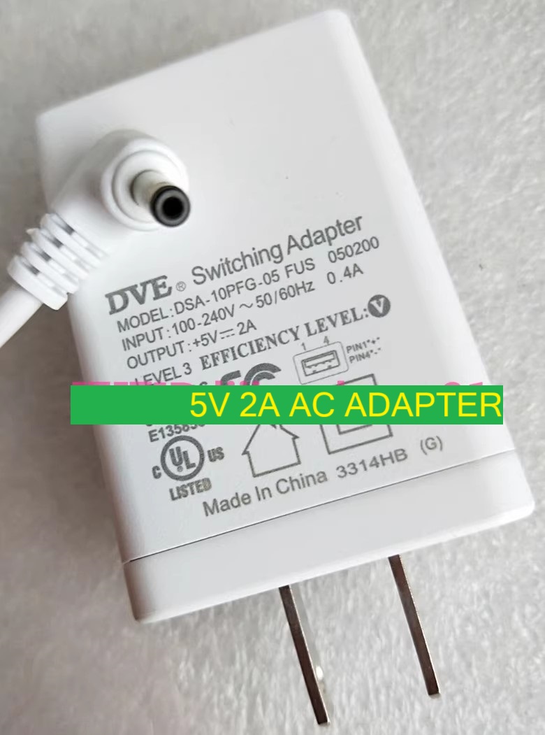 *Brand NEW*DVE DSA-10PFG-05 FUS 050200 XShuai isee mini BP0101S 5V 2.5A 5V 2A AC ADAPTER Power Suppl