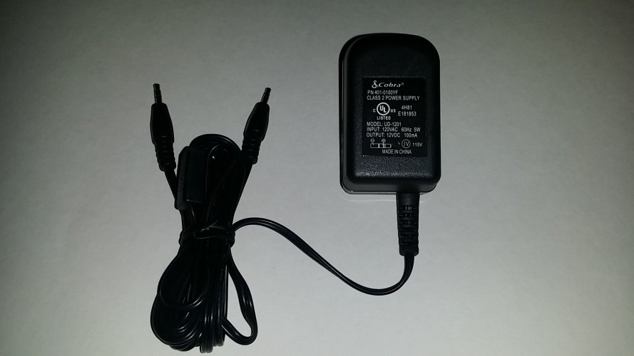 *Brand NEW* Cobra UD-1201 Dual Plug 401-0100YF 12V 100mA AC Power Adapter