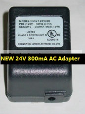 *Brand NEW*Changezhou Electronics JT-24V300 (With Cord) 24V 300mA AC Adapter