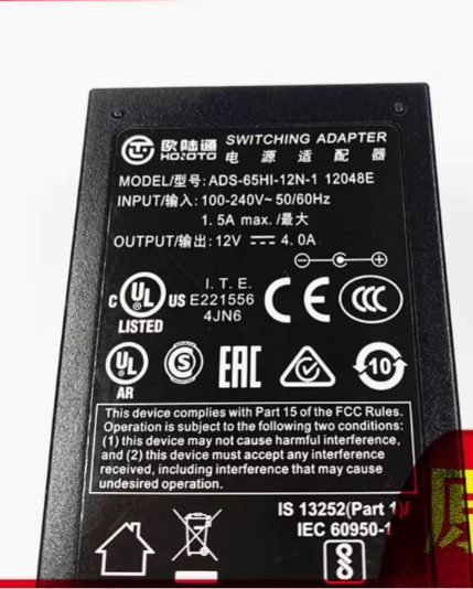 *Brand NEW*HOIOTO ADS-65HI-12N-1 12060E 12V 5.0A AC/DC Adapter Power Supply