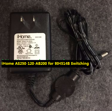 *Brand NEW* Genuine iHome AS250-120-AB200 for 9IH514B Switching Power Adapter