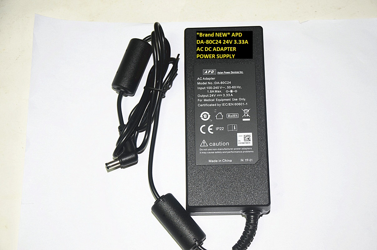 *Brand NEW* DA-80C24 APD 24V 3.33A AC DC ADAPTER POWER SUPPLY