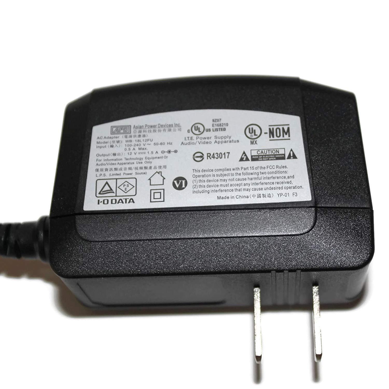 Genuine APD 12V 1.5A WB-18L12FU AC Adapter for WD/Seagate HDD Specification: Brand:APD MODEL:WB-